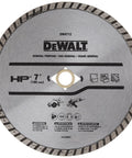 Heavy Duty 7 Inch Diamond Masonry Blade for Block and Brick Wet or Dry Cutting, Continuous Rim, DeWalt logo visible