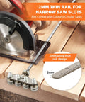 2mm Thin Alignment Caliper on Straight Shooting 24 Inch Circular Saw Guide Rail For Flawless Crosscuts And Rock Solid Tracking On Any Power Tool Setup.