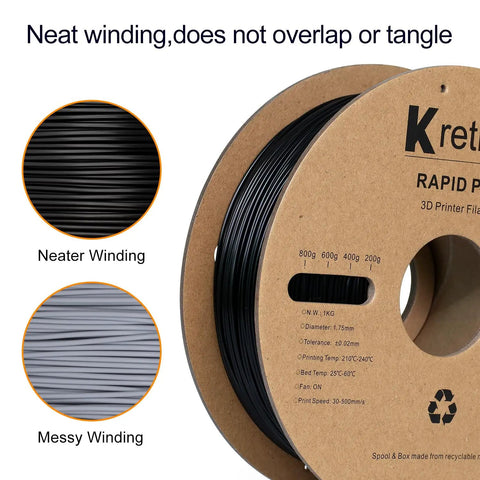 High Speed Pla Plus Filament 1.75MM Rapid Printing Up To 600MM S Black 1KG Spool Tangle Free Design Prints Smoother Than Silk With Zero Drama For All FDM Printers
