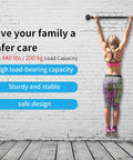 Kick Up Your Safety Game With This Heavy Duty Wall Handrail 3 Feet Long  woman demonstrating use of wall handrail with load capacity.