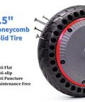 8.5 inch honeycomb solid tire for front electric scooter motor with anti-flat and anti-puncture features