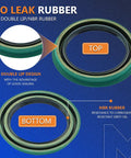 Six Piece Front Wheel Bearings Seal Kit For Ford F150 F250 Expedition Lincoln Navigator 1997 1998 1999 2000 2001 2002 2003 Front Hub Bearing Replacement Set With Wheel Seal showing double lip NBR rubber seal design.