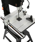 Two Speed 14 Inch Band Saw With Stand DIY Friendly Black 9.5 Amp Motor Delivers Up To 8.85 Inch Cutting Depth And 13 3/8 Inch Wide