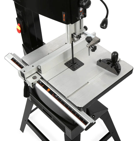 Two Speed 14 Inch Band Saw With Stand DIY Friendly Black 9.5 Amp Motor Delivers Up To 8.85 Inch Cutting Depth And 13 3/8 Inch Wide