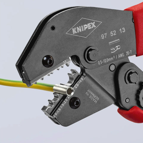 Close-up of 4-Position Crimping Pliers For Non-Insulated Terminals And Connectors, 0.5-10 MM2, AWG 20-7, Lever Transmission feature