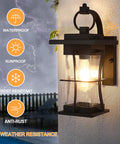 Smart Dusk To Dawn Outdoor Wall Light Fixture With Auto Sensor, waterproof anti-rust sconce, all-weather resistant