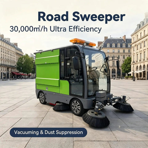 Heavy Duty Large Area Floor Sweeper Machine Industrial Cleaning Equipment For Warehouse Factory Use Powerful Brush System Covers Huge Spaces Efficiently And Quickly