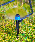 20 Pack Adjustable 360 Degree Drip Irrigation Emitters With 5 Inch Stakes For Quarter Inch Tubing in garden setup