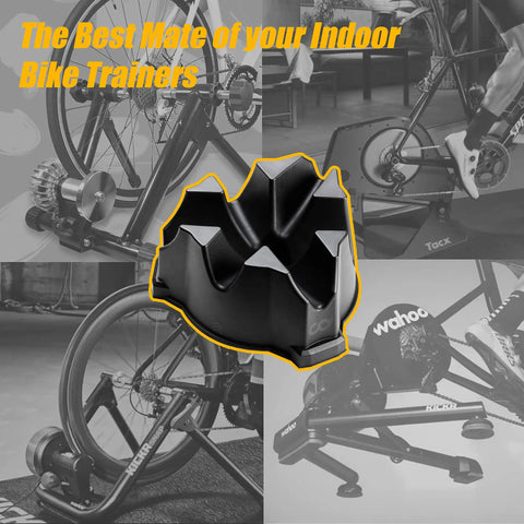 Front Wheel Riser Block For Indoor Bike Trainers With Three Height Levels Non Slip Stabilizer in front of bike trainers