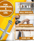 Heavy Duty Drywall Anchors Set: Self Drilling Toggle Kit With Zinc Screws Size 8 x 2-1/4 For wall shelves, home use, construction.