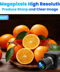 Blazing Fast 4K USB Webcam With 12 Megapixels And 120FPS Recording Killer Detail Golf Swing Camera 3X Optical Zoom Plug And Play For Live Streaming And Industrial Monitoring next to fresh oranges for clear imagery.
