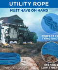 Cotton Rope 3/16 Inch 50 Ft All Purpose Braided Rope Sky Blue Quick-Drying Natural Cotton With Synthetic Core for DIY and Camping