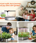Indoor Hydroponics Growing System Kit With 15 Pods, 36W Full Spectrum LED Grow Light, family gifting and gardening indoors