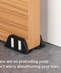 Two Plastic Wheels Barn Door Floor Guide With Bearing Design And Adjustable Rollers Bottom Mounted For Smooth Quiet Sliding Non Scratch Operation Durable Steel Frame 304 Stainless Steel And Plastic Casting.