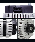 Close-ups of High Output 12V 145A GM Alternator For Silverado Sierra Yukon Trucks With Six Groove Pulley And PowerForge Housing