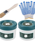 2 Pack Reel Lawn Mower Sharpening Kit With 80 Grit And 120 Grit For DIY Backlapping And Maintenance Includes 350 Grams Backlapping Compound For Budget Friendly Sharpening And Smoother Cut, brush and gloves