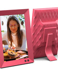 Smart Digital Picture Frame 8 Inch That Lets You Share Moments Instantly Via Email Or App In Pomegranate Finish with cake photo