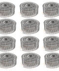 3600 Count Siding Nails for 15 Degree Coil Nailers 2 Inch by 0.092 Inch Wire Full Round Head Hot Dip Galvanized Ring Shank