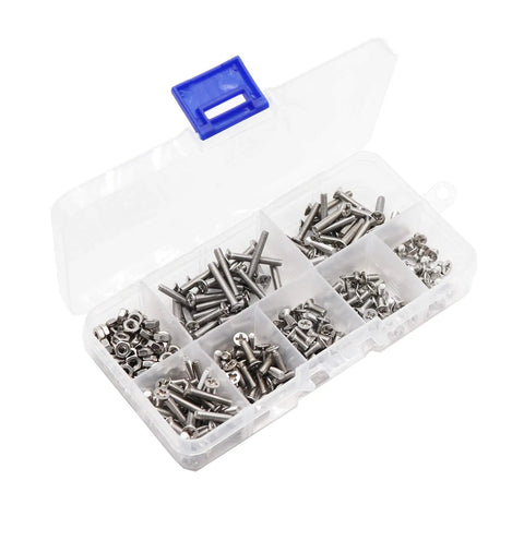 Badass Grade M3 Countersunk Flat Head Phillips Machine Screw And M3 Hex Nut Assortment Kit Crafted From 304 Stainless Steel for pro builds.