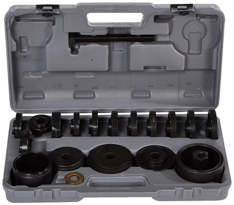 8625 Front Wheel Drive Bearing Adapter Kit for Quick Bearing Swap in open gray case, showing parts organization.