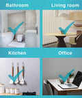 MOVELYST clear adhesive hook set with 15 small hooks and 30 strips for damage-free hanging.