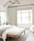 96 Inch Long Natural Pinch Pleated Blackout Curtains With Thermal Insulation And Linen Look One Panel 72W By 96L Inches