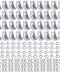 50 Piece Aluminum Profile Connector Kit For 6mm Slot Extrusions White Corner Brackets With 100 M5 T Nuts And 100 M5 X 8mm Hex Screws