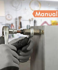 Using Badass Heavy Duty Multi Grip Rivet Nut Installer Kit With Stainless Plus Insert Nuts on aluminum panel.
