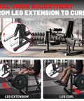 4 In 1 Leg Extension And Curl Machine For Home Gym With 800 LB Capacity, Dual-mode adjustment detail in gym setting