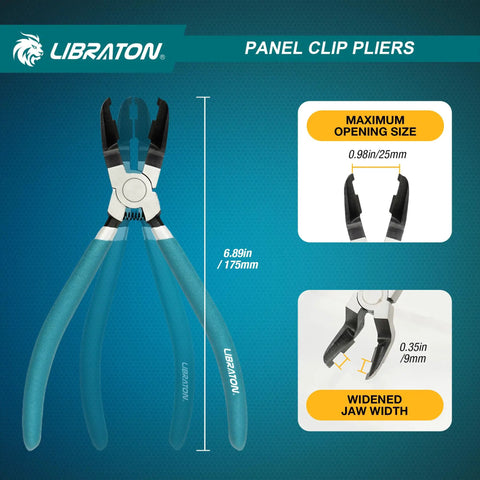 Non Destructive Panel Clip Pliers For No Fuss Clip Removal With Widened Jaw Diagonal Cutting Tool That Prevents Dents Or Scratches Reusable Auto Interior Clip Removal Pliers, 6.89in