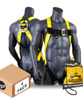 Tornado 1D Full Body Safety Harness 4 Pack For Fall Protection And Fall Arrest OSHA ANSI Industrial Roofing Construction Scaffolding