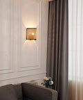 Mid Century Bohemian Wall Sconce Lamp With Rattan Shade And Velvet Rim, Cozy Ambient Lighting For Bedroom, Beige Color