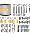 Vinyl Coated Stainless Steel Wire Rope Kit 165 Feet One Eighth Inch With Turnbuckles And Hardware For Cables Garden Outdoor