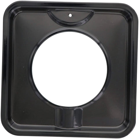 Heavy Duty 7.75 Inch Black Porcelain Square Gas Range Drip Pans Set of 4 Replacement for WP786333 AP6011553 PS11744751 Fits Most