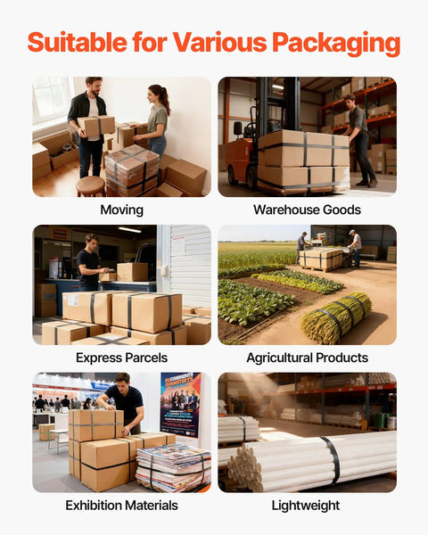 Heavy Duty Banding Sealer Tool Kit With 2000 Ft PET Strapping 600 Metal Seals 200 Corner Protectors And Plastic Pallet Packaging Gear For Warehouse Transportation And Home Use for moving, warehouse goods, parcels