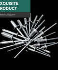 100 Pack Aluminum Blind Rivets 1/4 By 3/4 Inch Pop Rivets For Metal Projects, Steel Mandrel, Aluminum Grip, Corrosion Resistant