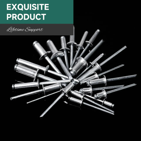 100 Pack Aluminum Blind Rivets 1/4 By 3/4 Inch Pop Rivets For Metal Projects, Steel Mandrel, Aluminum Grip, Corrosion Resistant