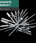 Hefty 3/16 X 1/4 Inch Aluminum Blind Pop Rivets Featuring Rock Solid Steel Mandrels Corrosion Resistant Fasteners for truck beds.