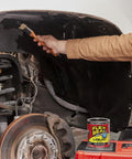 Applying Liquid Rubber Sealant That You Can Brush, Roll, Dip Or Pour On For A Watertight Flexible Coating, 16 oz, to car wheel well.