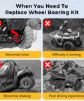 When to replace the Top Shelf Heavy Duty Rear Wheel Bearing Seal Kit For Polaris Ranger Sportsman Ace Rzr Models 3514917 3515087 7710440.