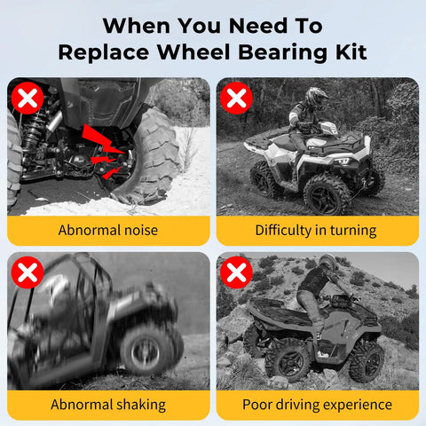 When to replace the Top Shelf Heavy Duty Rear Wheel Bearing Seal Kit For Polaris Ranger Sportsman Ace Rzr Models 3514917 3515087 7710440.