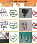 Comparison chart showing aluminum large flange blind rivets kit vs regular rivets; highlights advantages like rust resistance and durability.