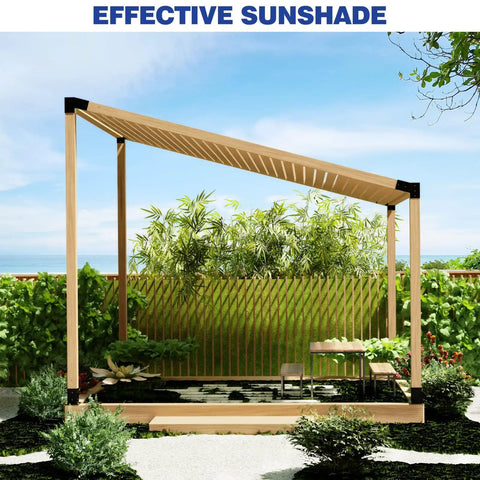 Beefy 3 Way Pergola Brackets With Post Base Kit For 4x4 Posts Slanted Roof Corner Brackets Outdoor Log Cabin Lumber Weatherproof Backyard Patio Frame Hardware Easy Install