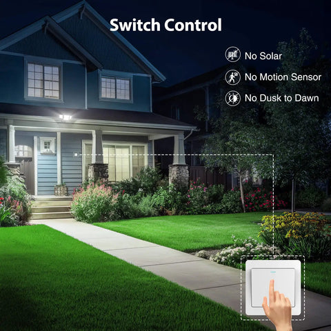 Freakin Bright 4 Head LED Flood Light With Switch Control 90W Heavy Duty Outdoor Security Spotlight IP66 Waterproof Garage And Patio Illumination 10000 Lumens Crisp Daylight White