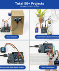 Arduino projects featuring Ultimate Sensor Kit For Arduino Uno R4 Minima With RoHS Certified Sensors and OLED Displays for beginners