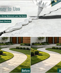 Knocking Concrete And Asphalt Cracks Right Out With This Self Leveling Driveway Sealer Kit High Flexibility Waterproof Cement Caulk application on cracked concrete surface.