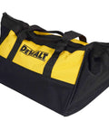 Rugged 15 Inch Nylon Tool Bag With Zipper Closure For Jobsite Use Heavy Duty Handles Bottom Skids For Stability