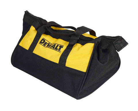 Rugged 15 Inch Nylon Tool Bag With Zipper Closure For Jobsite Use Heavy Duty Handles Bottom Skids For Stability