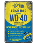 Rusted Tin Metal Wall Plaque For Garage Shack Or Man Cave Workbench Vibes Do You Own A Rusty Tool, 9x12 inch sign.