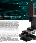 Manual XYZ Translation Stage 40 x 90mm Linear Stage for Precision Alignment shown with adjustable knobs and mounting options.
